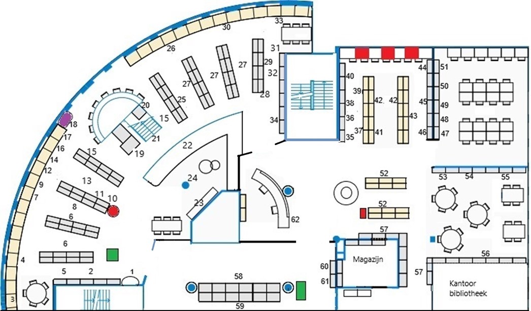 Plattegrond bibliotheek